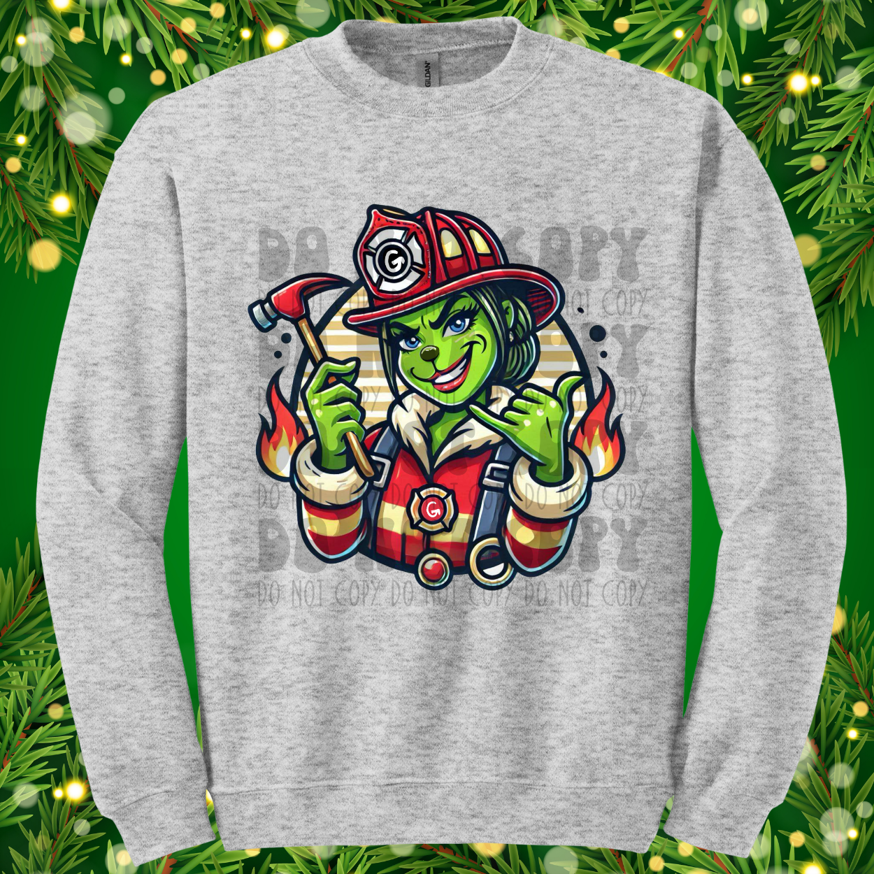 GREEN GUY FIREFIGHTER - DTF TRANSFER