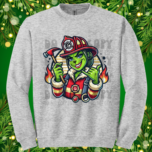GREEN GUY FIREFIGHTER - DTF TRANSFER