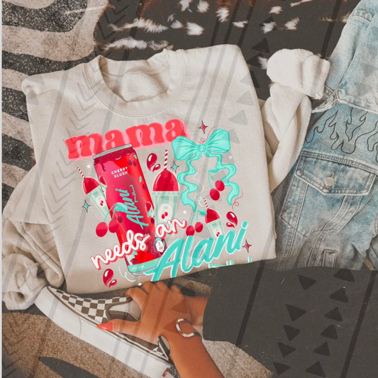 MAMA NEEDS, RED - DTF TRANSFER