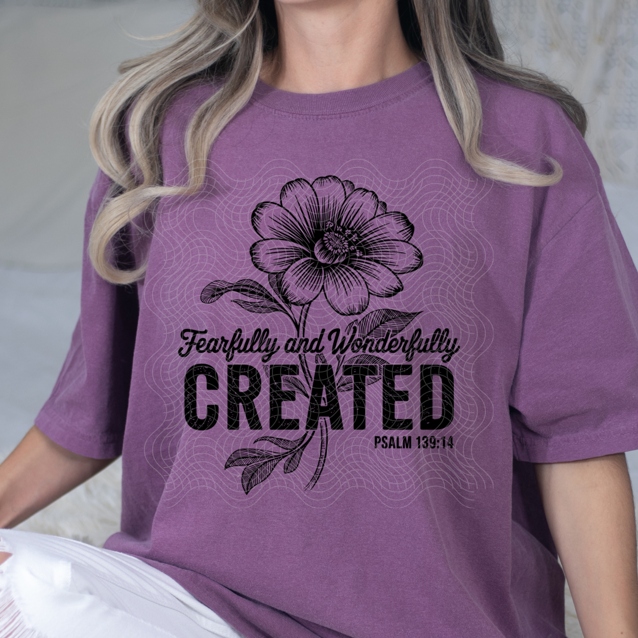 CREATED BLK FLOWER - DTF TRANSFER