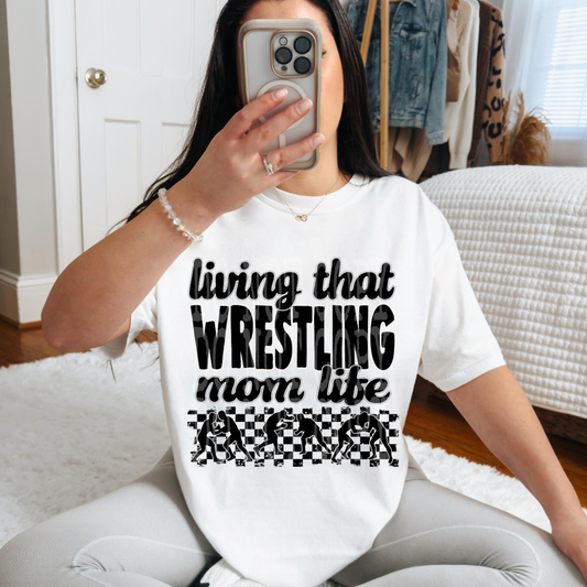 WRESTLING MOM LIFE BLACK - DTF TRANSFER