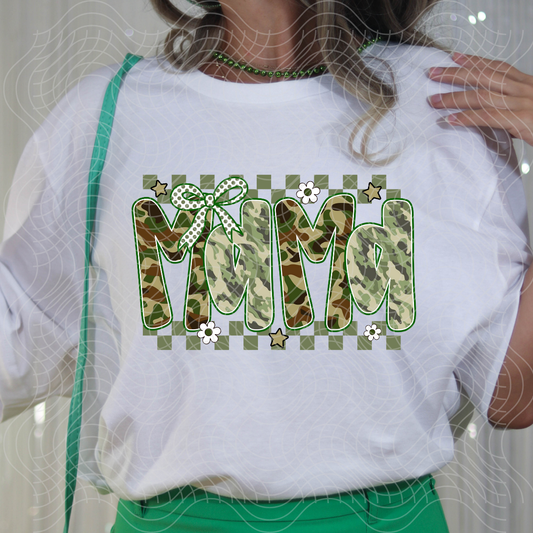 MAMA GREEN CAMO - DTF TRANSFER