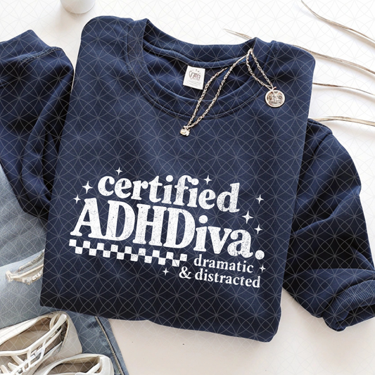 ADHDIVA WHT - DTF TRANSFER