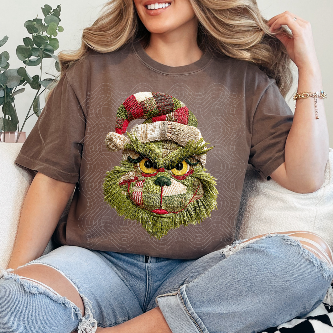 PATCHWORK GREEN GUY - DTF TRANSFER