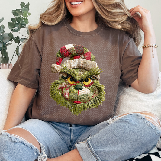 PATCHWORK GREEN GUY - DTF TRANSFER