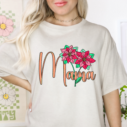MAMA DECEMBER FLOWER - DTF TRANSFER