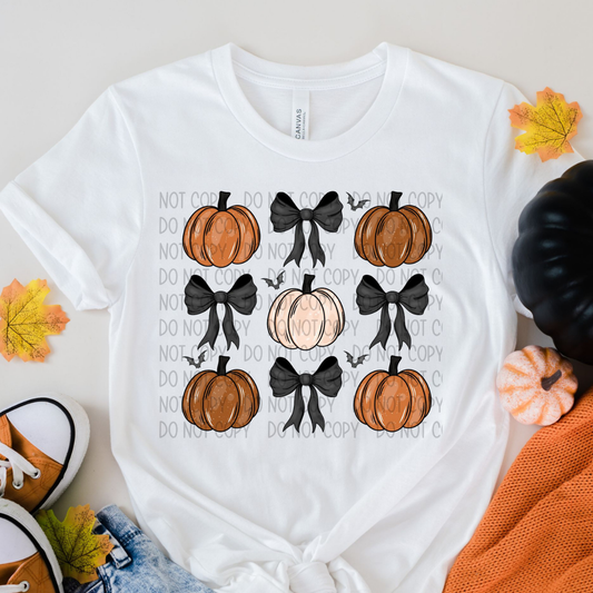 PUMPKINS AND BOWS - DTF TRANSFER