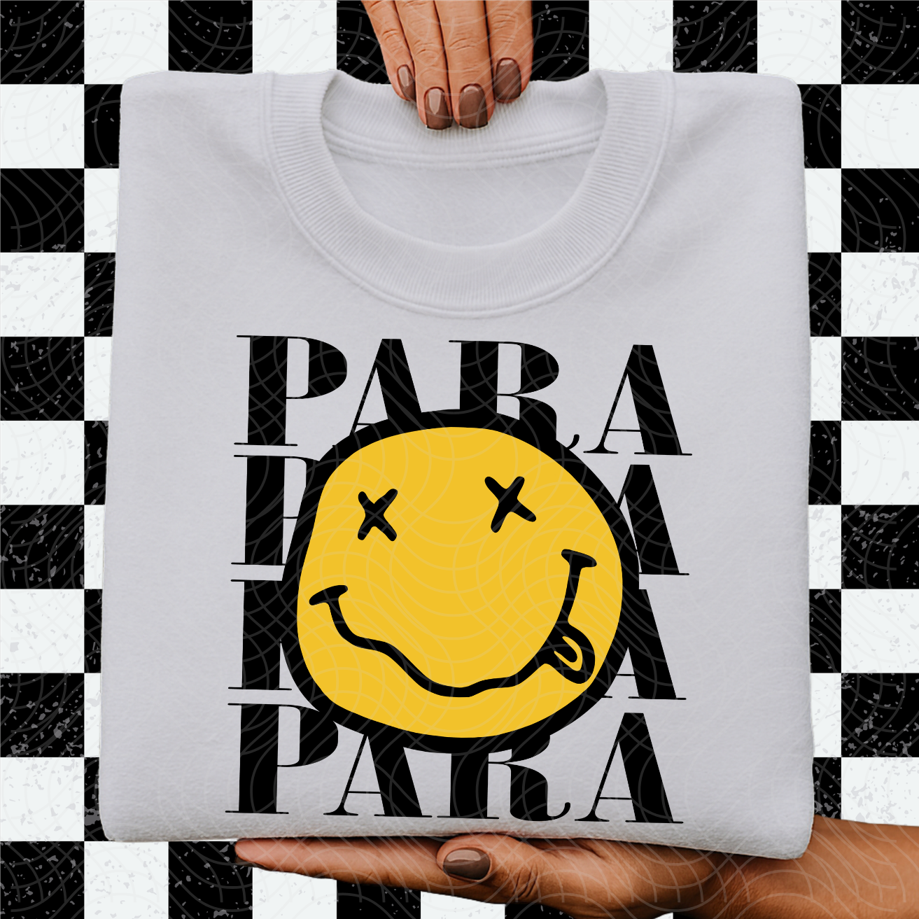 PARA SMILEY BLK - DTF TRANSFER