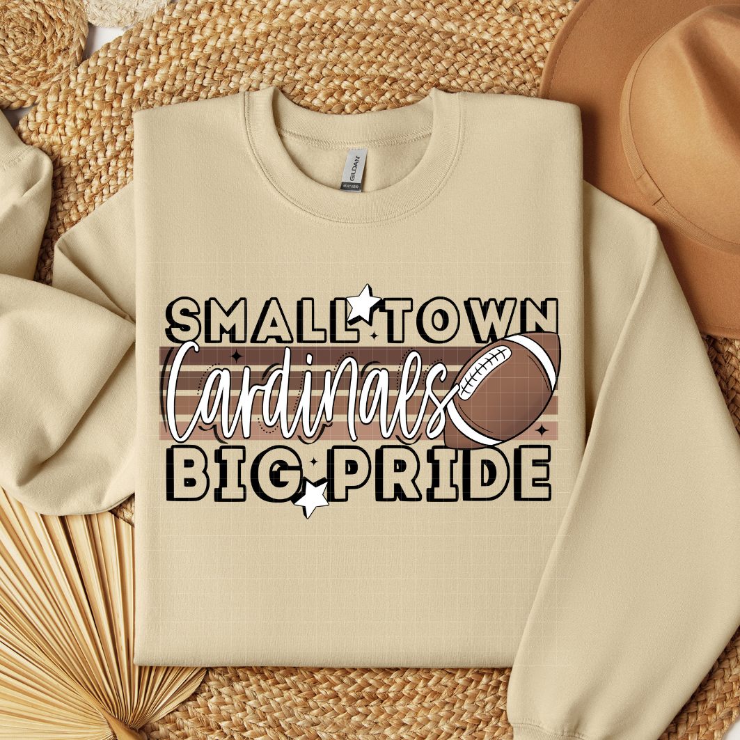 NEUTRALS SMALL TOWN BIG PRIDE - CARDINALS - DTF TRANSFER
