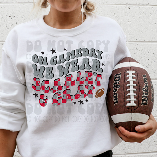 SCARLET AND GRAY - DTF TRANSFER