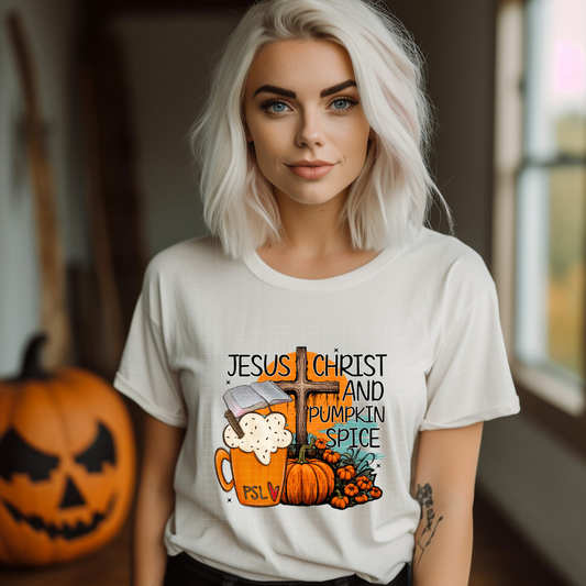 JESUS AND PUMPKIN SPICE - DTF TRANSFER
