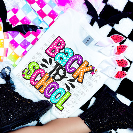 BACK TO SCHOOL BRIGHT COLORS - DTF TRANSFER