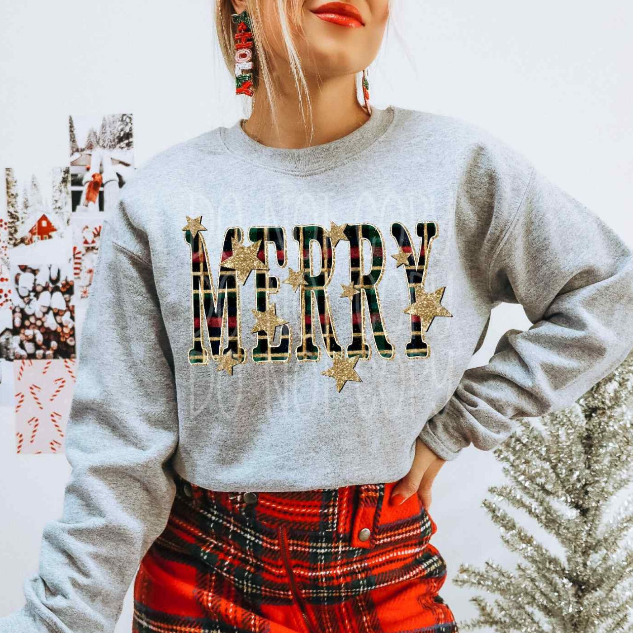MERRY CHRISTMAS PLAID - DTF TRANSFER
