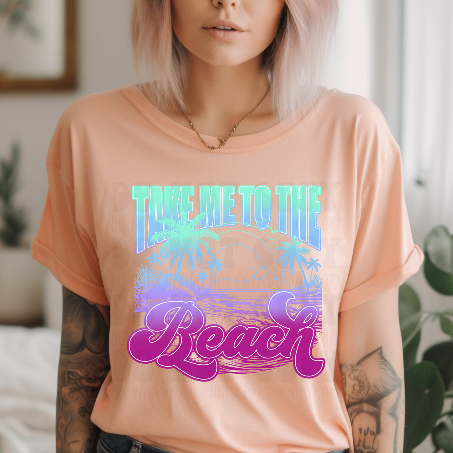TAKE ME TO THE BEACH COLORFUL - DTF TRANSFER