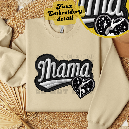 MAMA FAUX EMBROIDERY GYMNASTICS - DTF TRANSFER
