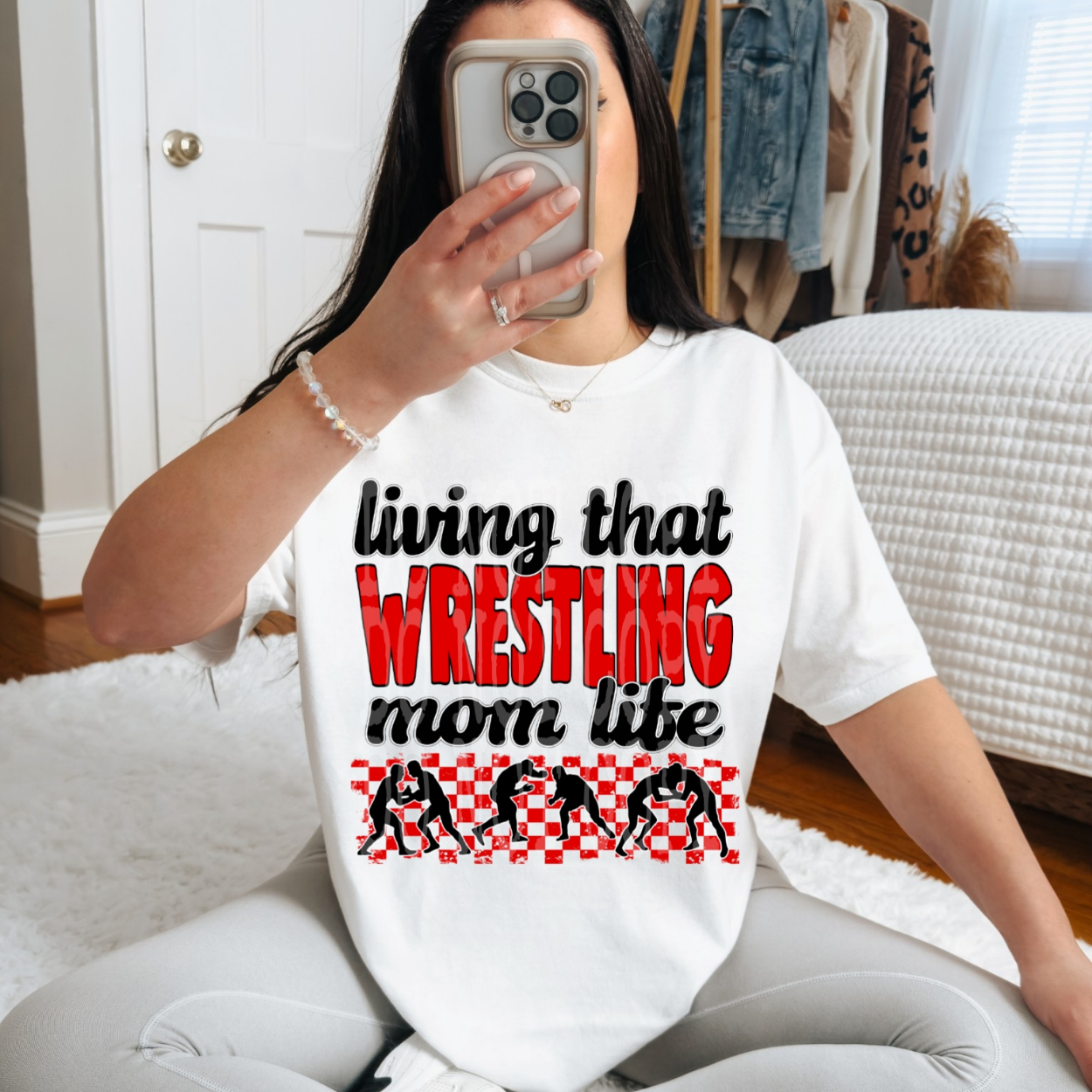 WRESTLING MOM LIFE RED - DTF TRANSFER