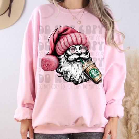 PINK SANTA DRINK - DTF TRANSFER
