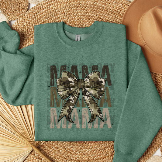 MAMA STACKED WITH BOW - DTF TRANSFER
