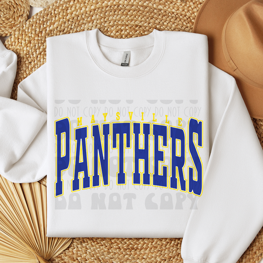 PANTHERS VARSITY ARCHED NO DISTRESS - DTF TRANSFER