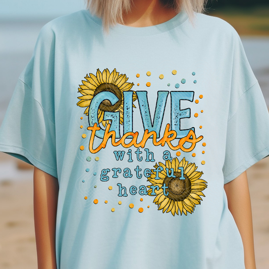 GIVE THANKS - DTF TRANSFER