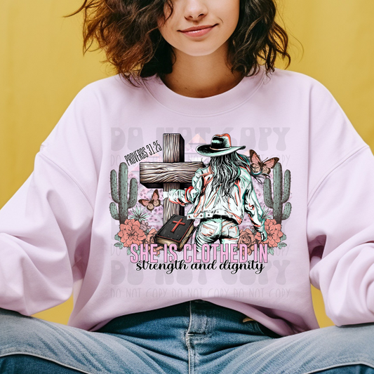 SHE IS CLOTHED - DTF TRANSFER