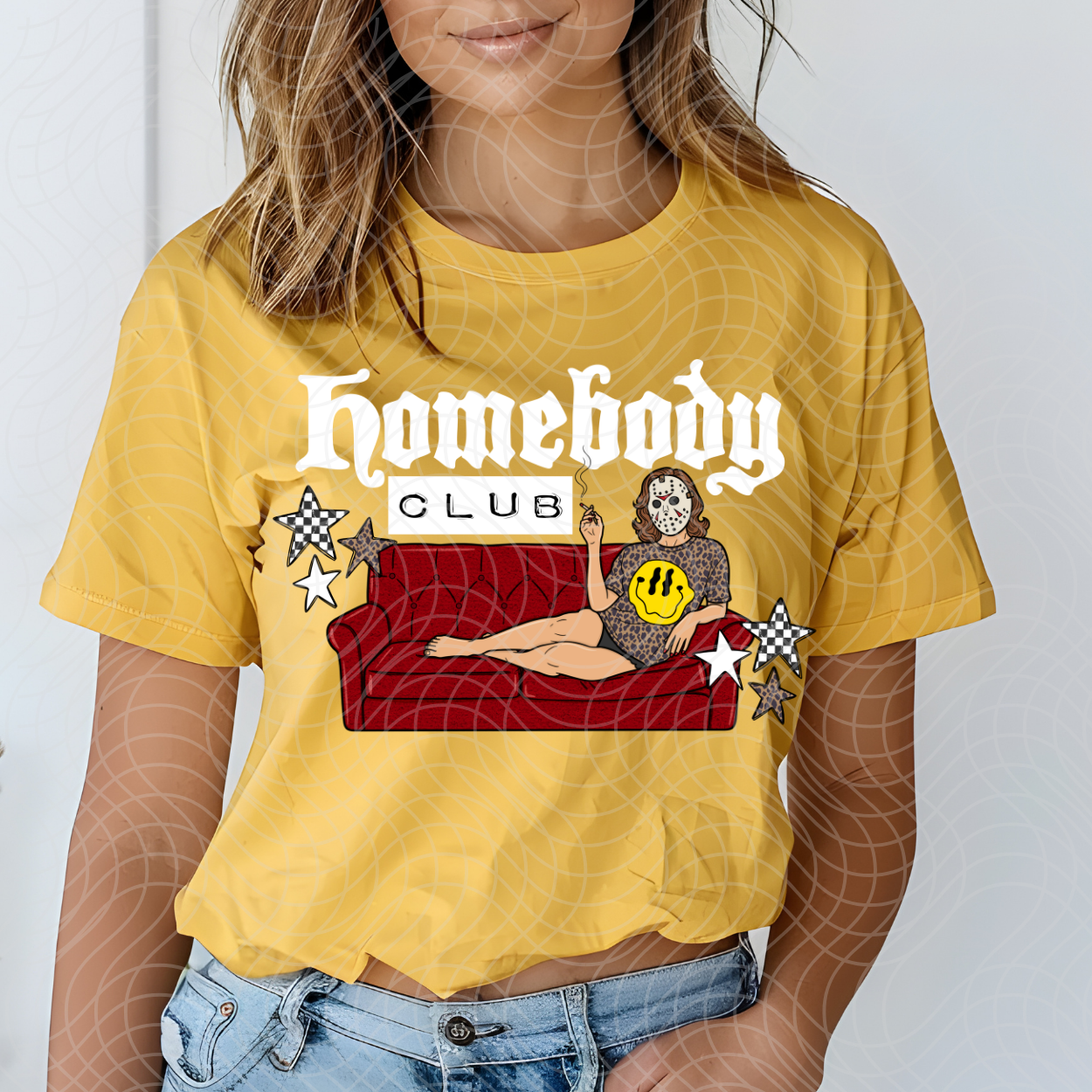 HOMEBODY CLUB WHT - DTF TRANSFER