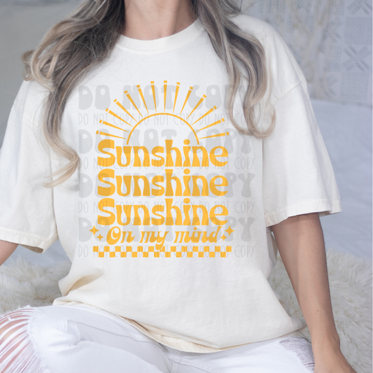 SUNSHINE STACKED YELLOW - DTF TRANSFER
