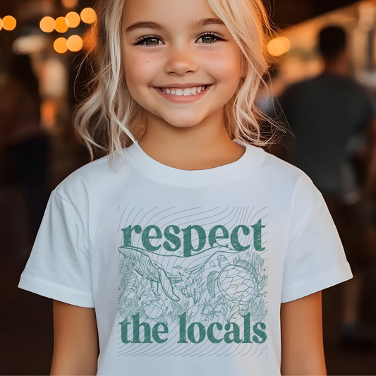RESPECT THE LOCALS GREEN DISTRESSED - DTF TRANSFER