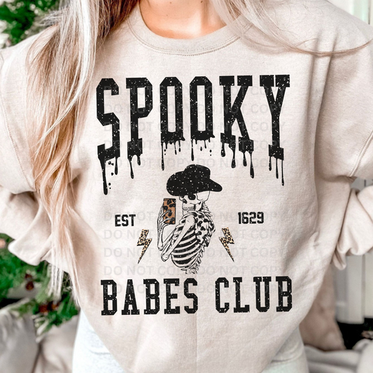 SPOOKY BABES CLUB DISTRESS - DTF TRANSFER