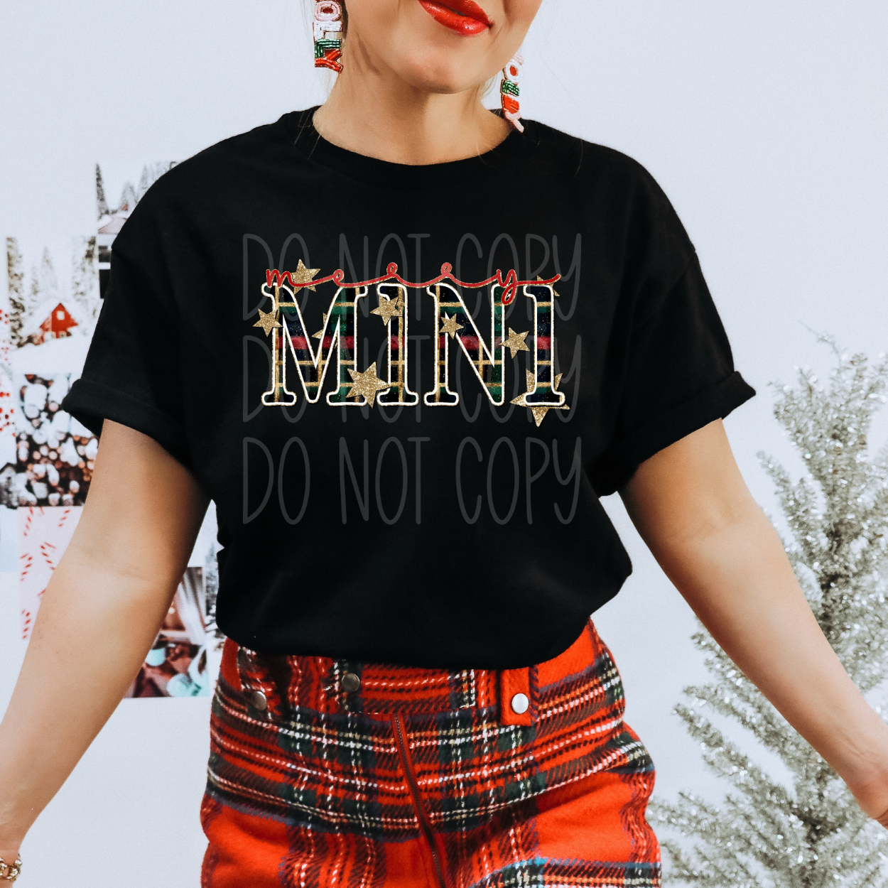 MERRY MINI CHRISTMAS PLAID - DTF TRANSFER