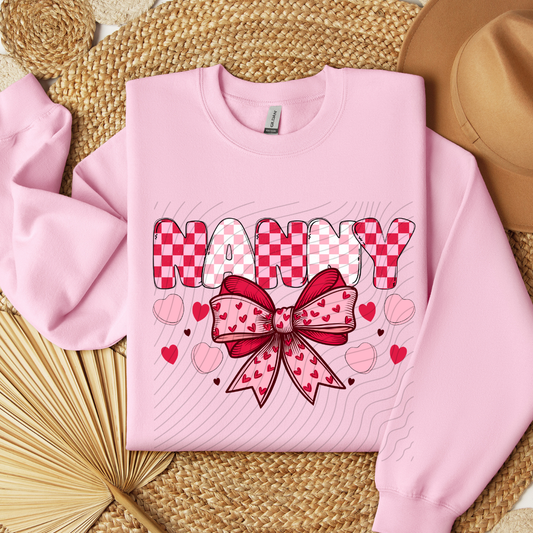 NANNY PINK RED CHECK - DTF TRANSFER