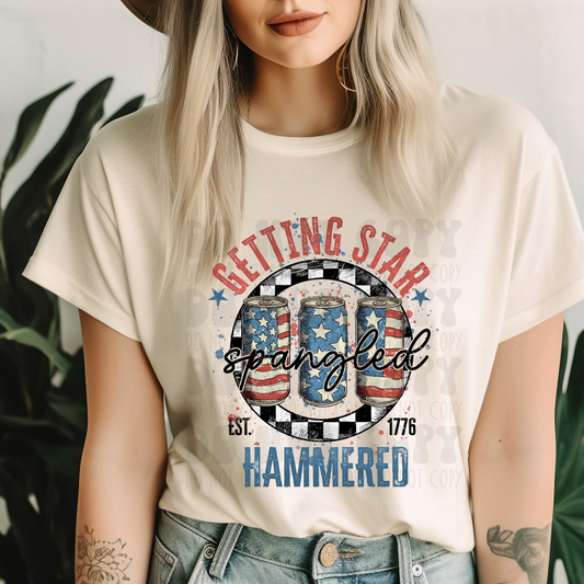 STAR SPANGLED HAMMERED - DTF TRANSFER