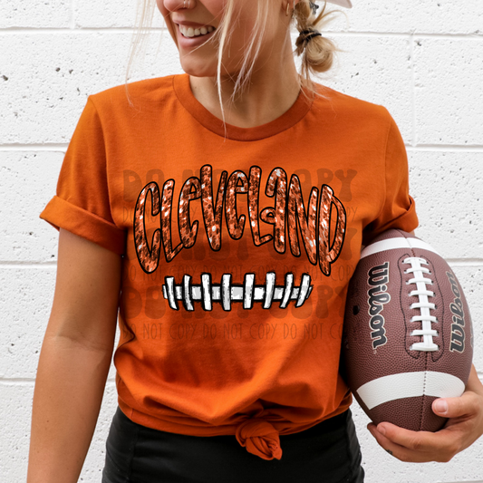 CLEVELAND - FAUX SEQUIN - DTF TRANSFER