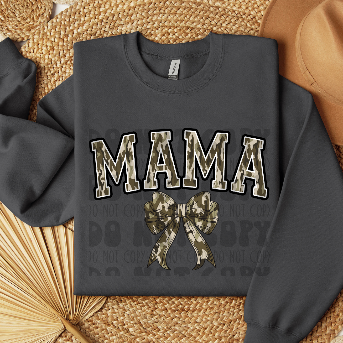 MAMA CAMO VASITY WITH BOW - DTF TRANSFER