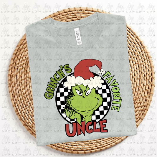 GREEN GUY FAV UNCLE - RED - DTF TRANSFER
