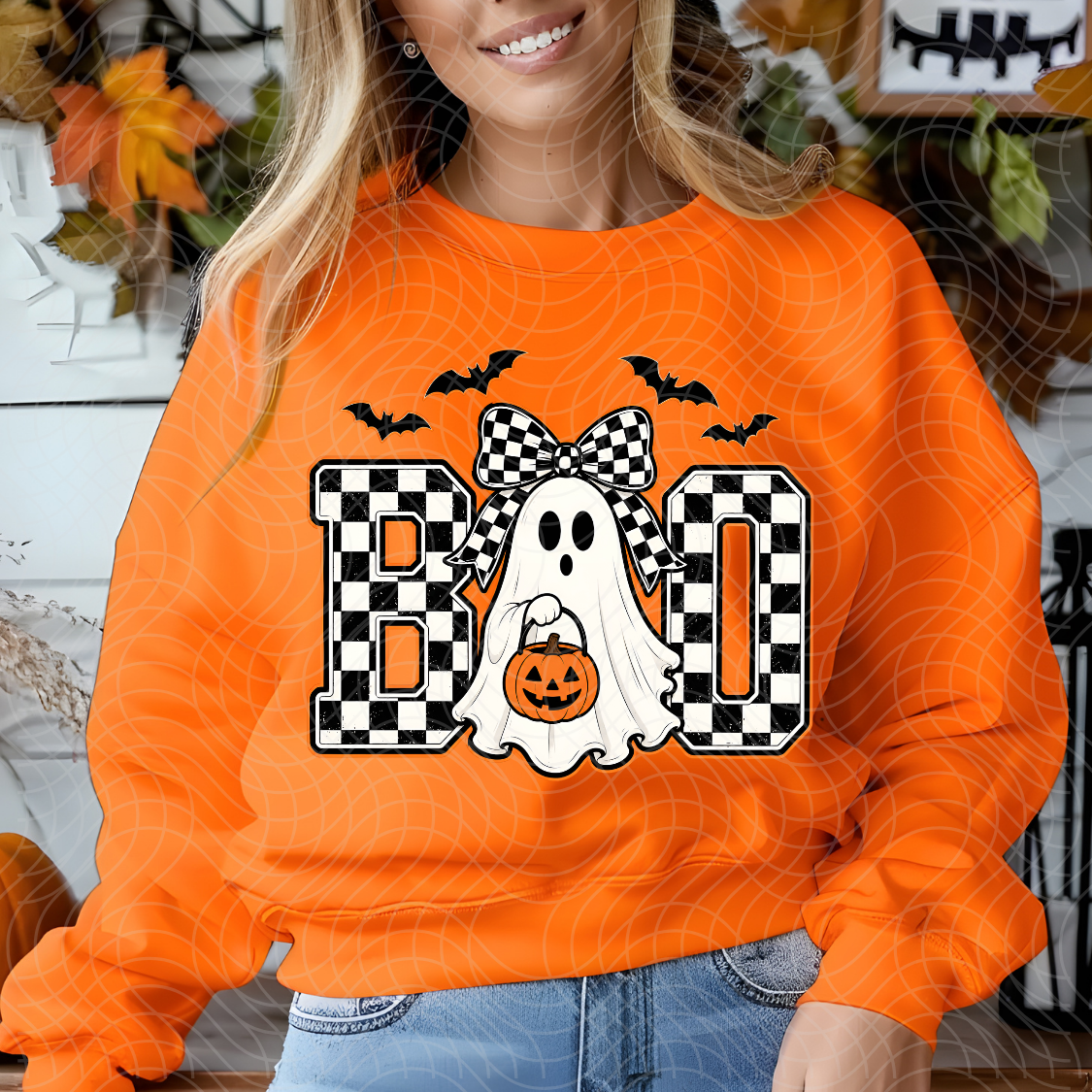 BOO CHECKERED - DTF TRANSFER