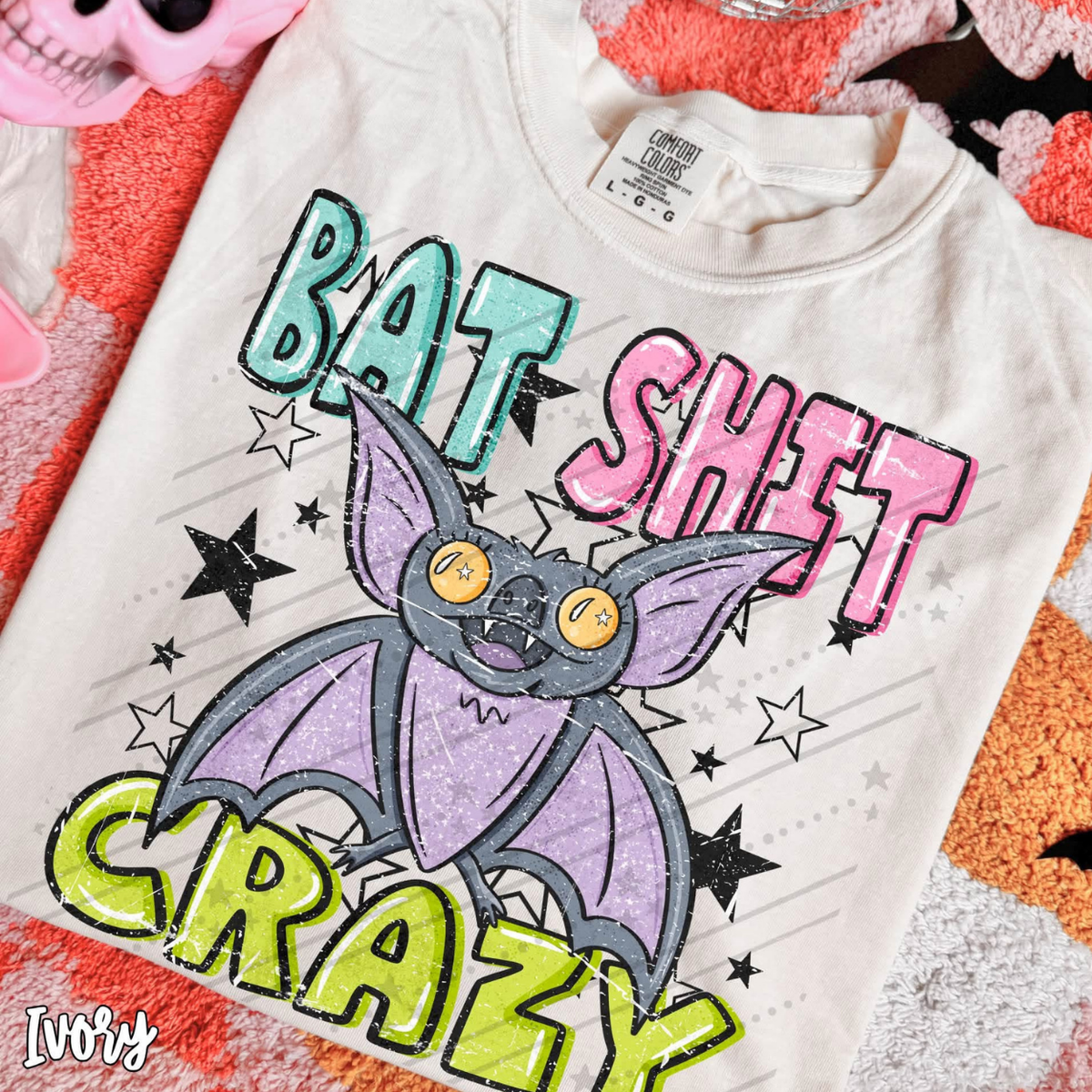 BAT SHIT CRAZY DISTRESSED - DTF TRANSFER