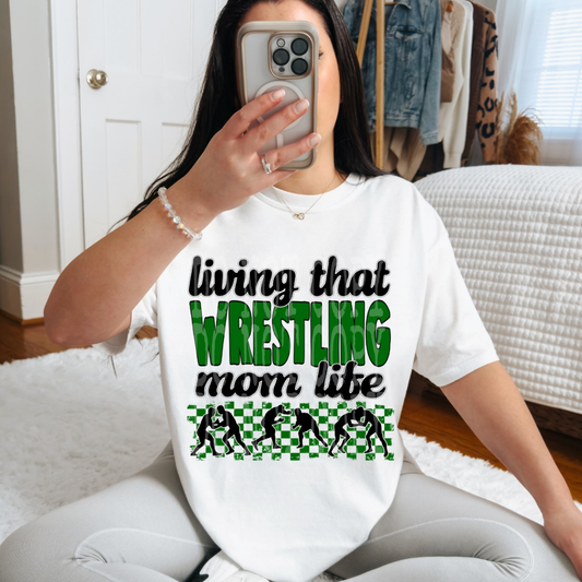 WRESTLING MOM LIFE GREEN - DTF TRANSFER
