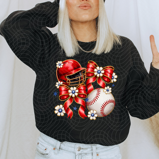 BASEBALL BOW COLLAGE - DTF TRANSFER