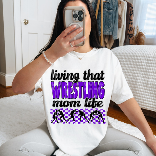 WRESTLING MOM LIFE PURPLE - DTF TRANSFER