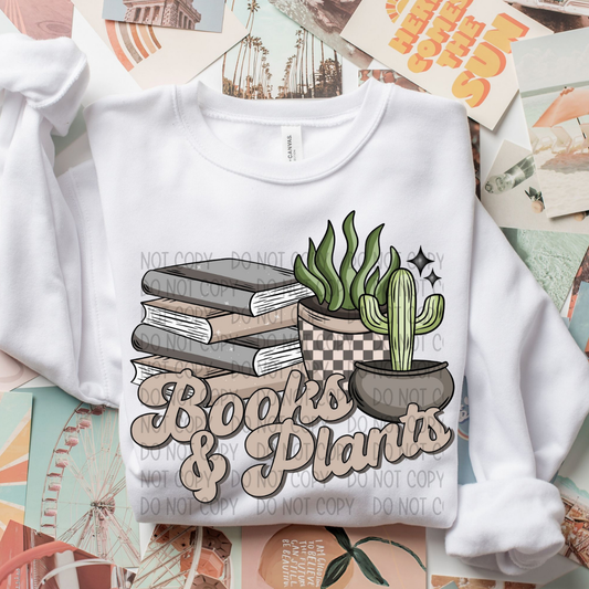 BOOKS AND PLANTS - DTF TRANSFER