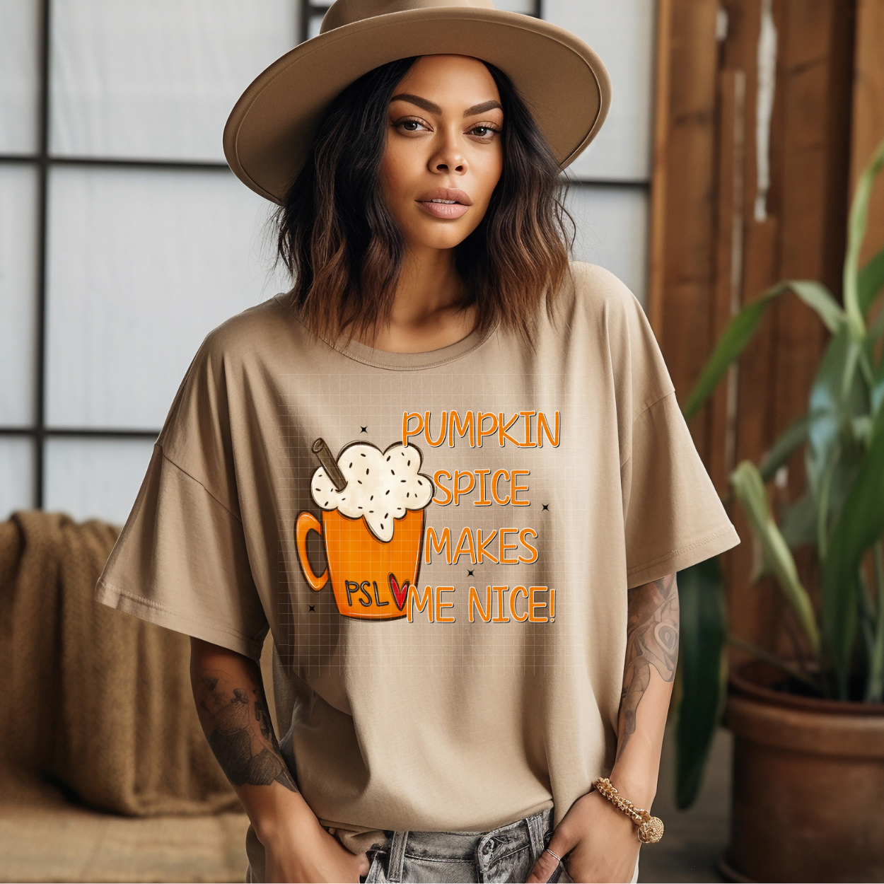 PUMPKIN SPICE MAKES ME NICE - DTF TRANSFER
