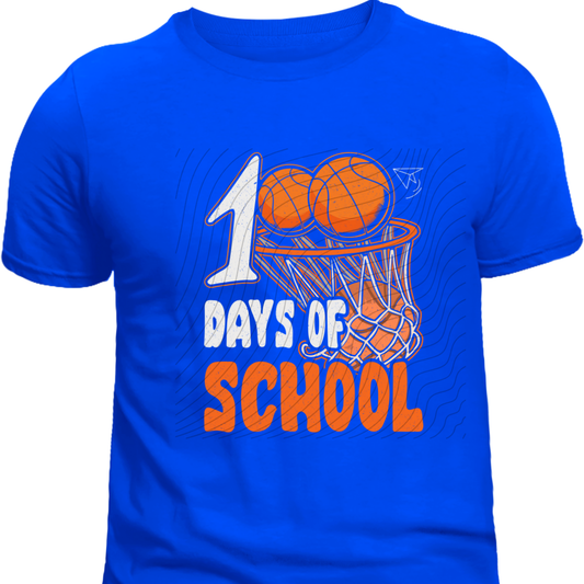 100 DAYS OF SCHOOL BASKETBALL - DTF TRANSFER