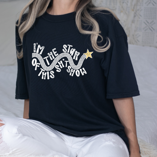 IM THE STAR WHITE DISTRESSED - DTF TRANSFER