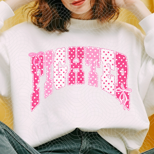FIGHTER PINK POLKA DOT - DTF TRANSFER