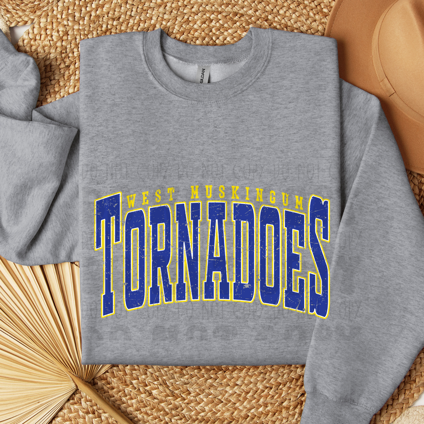 TORNADOES VARSITY ARCHED DISTRESSED - DTF TRANSFER
