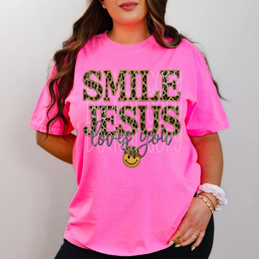 JESUS LOVES YOU SMILEY - DTF TRANSFER