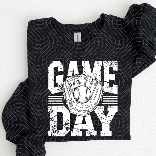 GAME DAY BLK WHITE - DTF TRANSFER