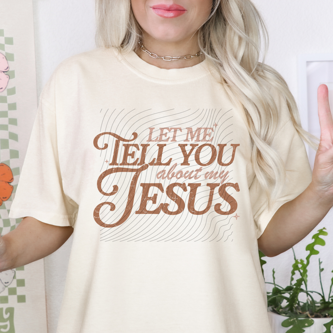 TELL YOU ABOUT MY JESUS, BROWN DISTRESSED - DTF TRANSFER