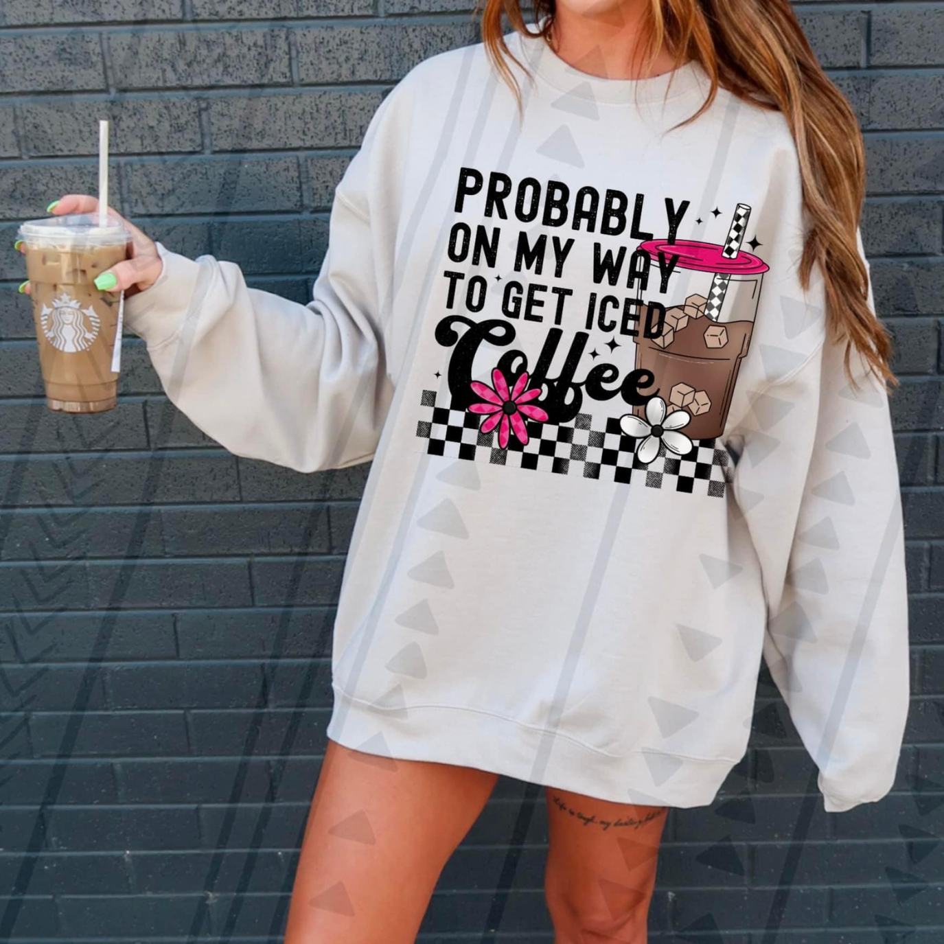 PROBABLY ON MY WAY TO GET ICED COFFEE - DTF TRANSFER